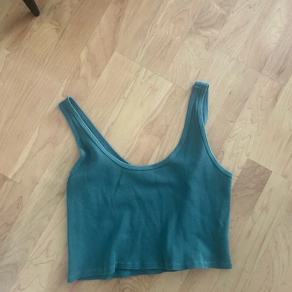 SET Active Teal Ribbed Tank small - Picture 2 of 3